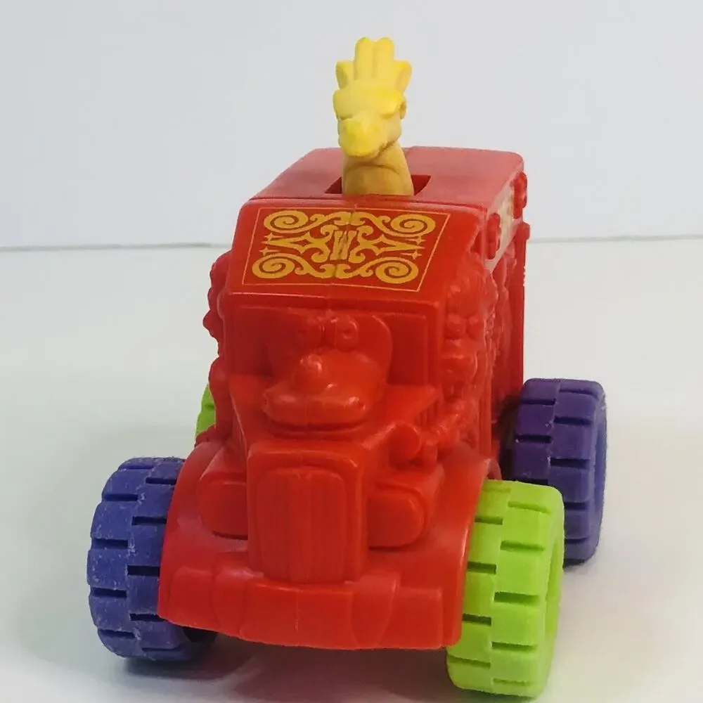 Vintage Mega Wheels Circus Truck Toy‎ Red with Neon Green Purple Wheels Giraffe